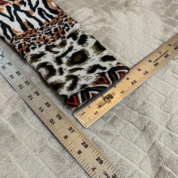 True Rock Womens Small Leggings Cozy Faux Fur Lined Animal Print Pull On Pants - Picture 7 of 11